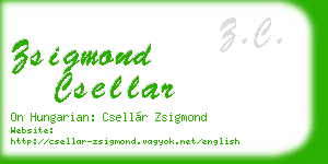 zsigmond csellar business card
