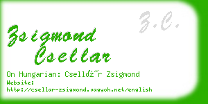 zsigmond csellar business card